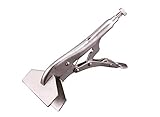 Hotwin Locking Sheet Metal Tool, Carbon Steel Pliers Tools Adjustable Wear-Resistant Flat-Head Vise Multi-Functional Welding Jig Hand Tool (10-inch), Sand,silver, (H-12155625)
