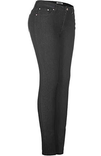 2LUV Women's 5 Pocket Stretch Skinny Jeans Black Denim 112