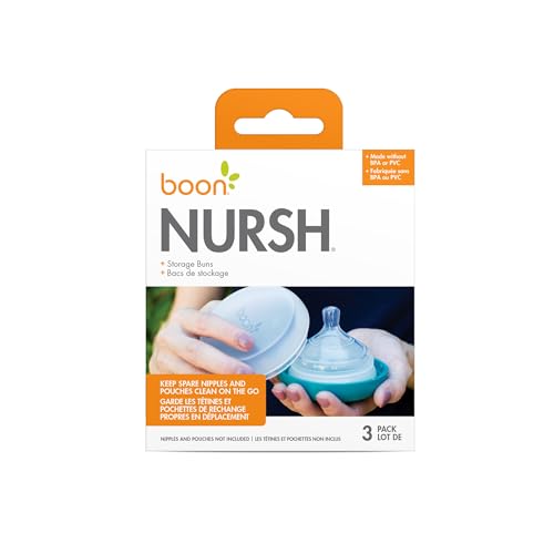 Boon, NURSH Storage Buns (Pack of 3), Blue-white,3 Count (Pack of 1)