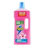 Flash All Purpose Multi-Surface Floor & Kitchen Cleaner Crisp Lemon, Cherry Blossom & Lavender Cuts Grease, Removes Dirt, Leaves Fresh Scent No Bleach, Streak-Free Pink - 1 Pack (950ml)