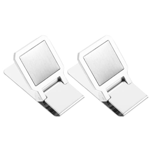 Edelstahl Geldklammer 2 StüCk Silber Kompakte Geldscheinklammern FüR Herren Mit Starker Feder FüR Bargeld Quittungen Und Dokumente