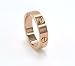 Luxury Shine Celebrity Love Rose Gold-Plated Band Ring for Women