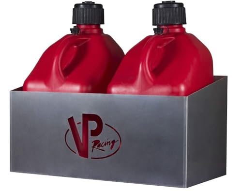 Image of VP Racing Fuels 3050 Aluminum Storage Rack for 5 Gallon Motorsport Containers. Bottomless Storage Rack Features VP Logo Cut-Out. Rack is Mountable.