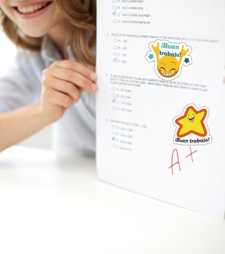Image of Reward Stickers - Spanish Classroom Essentials with Buen Trabajo Labels for Student Motivation & Fun