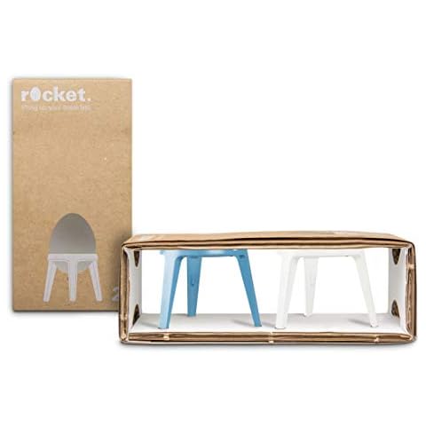 Brainstream Rocket Tripod Egg Cup Gift Set, 2-Piece, (1) Blue, (1) White Cover