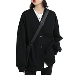 [Tamglean Quion] カーディガン レディース - Ｖネック 長袖 綿 トップス ボタン付き アウター 肌に優しい ゆったり 暖かい おしゃれ 韓国風 カジュアル 通勤 お出かけ 春秋冬 無地" 