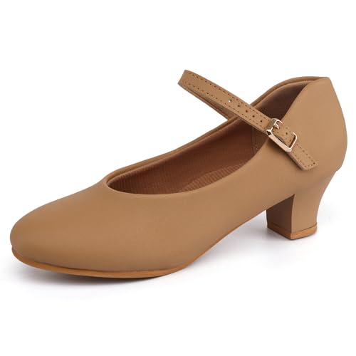 Image of Dynadans Women's Character Shoe Ankle Strap 1.5'' Latin Dance Shoes