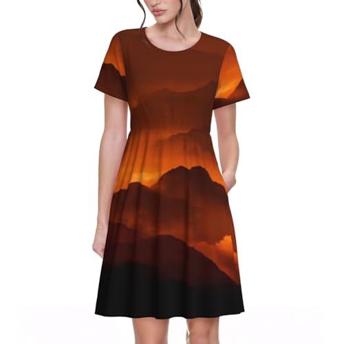 YGHAKZA Appalachian Trail Dresses Casual A-Line Short Dress