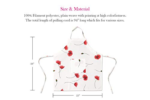 Fbts Basic Pack Of 3 Adjustable Bib Aprons For Women And Men, Water Resistant Aprons With Pockets For Kitchen Cooking Baking Bbq Drawing, Pattern Random Packed #TOP4