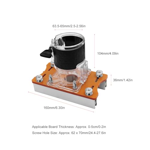 Wood Trimmer Router Base, 2 in 1 Compact Wood Palm Router Base Router Slotting Bracket for Carbinet Closet Furniture, Suitable for Inside Diameter 65mm Trimming Machine by Luqeeg - Image 6