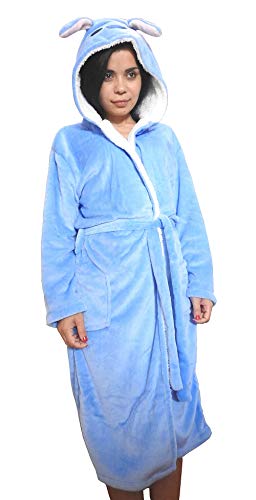 Pijama albornoz hombre mujer con forro polar suave bata de noche con capucha