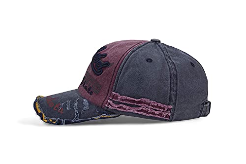 Image of Adjustable Soft Cotton Denim Cap for Men Women Baseball Vintage Washed Distressed Hats Adjustable Stylish Cap Regular Fitted
