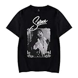 iPeTata Shirt Fashion Print Tshirt Summer Short Sleeves for Women Men Black-b