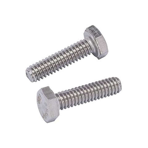 1/4"-20 X 1" (100pc) Stainless Hex Head Bolt, 18-8 Stainless Steel Cover