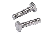 1/4'-20 X 1' (100pc) Stainless Hex Head Bolt, 18-8 Stainless Steel