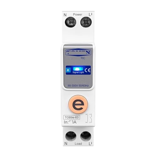 1P + N 63A 110V 220V medidor de energía de conmutación kilovatio hora medidor disyuntor relé temporizador(TOB9e-63 No metering,TOB9e-63 10A)