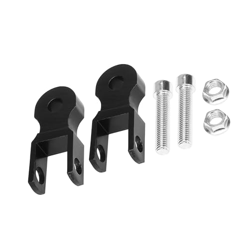 Partuto - Partuto 2 Pcs 5cm Universal Shock Absorber Height Extension - Metal Black