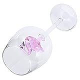 TOPPERFUN Rosa Flamingo Weinglas tropische Weingläser Rotweingläser dekorativ Hochzeitsdekoration Cocktailbecher mit Flamingo -Brille Tasse süße Cocktailgläser Hawaii-Tassen