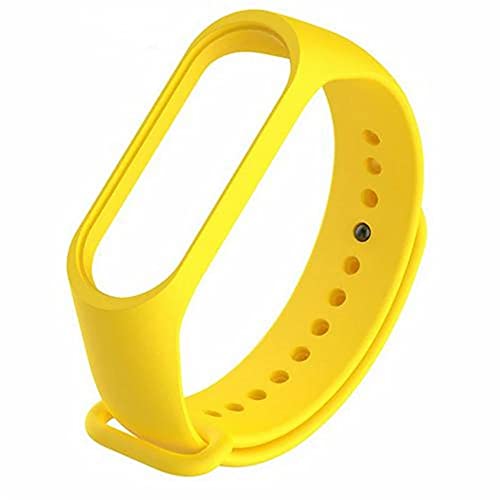 BeisDirect Bracelet de sport compatible avec Mi Band 3 / Mi Band 4, Bracelet de sport en silicone pour Mi Smart Bracelet 3e génération 4e génération Modèle général (Jaune) Cover