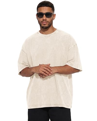 Image of Oversized Tshirts for Men Short Sleeve Vintage Washed Basic Loose Tees 2026