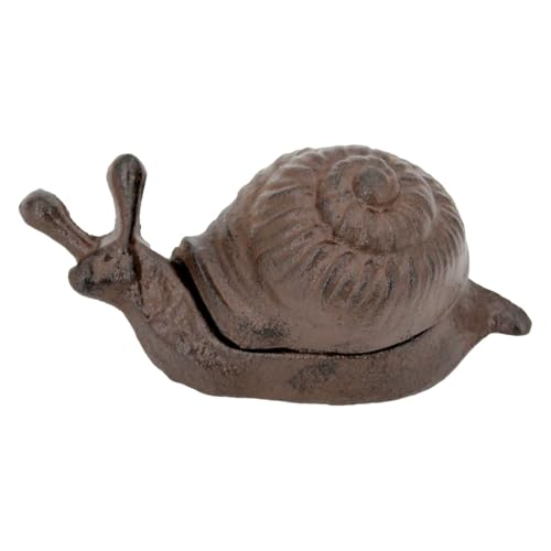 SIGNES GRIMALT Dekorative Schnecke aus Gusseisen, unveränderliche Box, für den Innen- und Außenbereich, Länge 15 cm