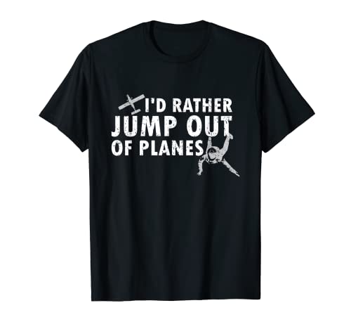 Saltar fuera de los aviones divertido paracaidismo camisa para hombres paracaidistas Camiseta