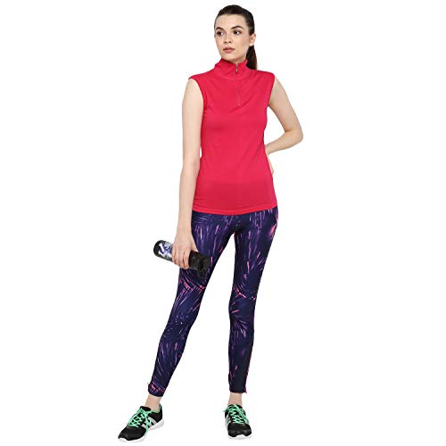 Image of Ap'pulse Women's Sleeveless 1 /4 Zip Hineck Tshirt(Pack of 2)