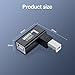 SinLoon USB 2.0 Type B Printer Adapter 90 Degree Type-B Male to Female Converter MIDI Extender USB 2.0 Printer Connector for Printer, Scanner,Mixer, 2Pcs (Black) (L)