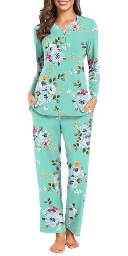 syoss Women's Pajama Sets Long Sleeve Loungewear Sleepwear 2 Piece PJ Sets L-4XL