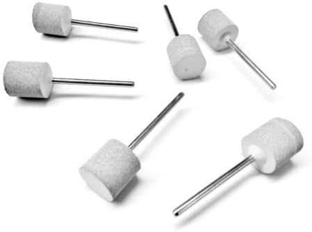 Silicone White Cylinder Polisher Coarse Mounted 12.5 x 14mm Made in Germany Pack of 10 by JTS