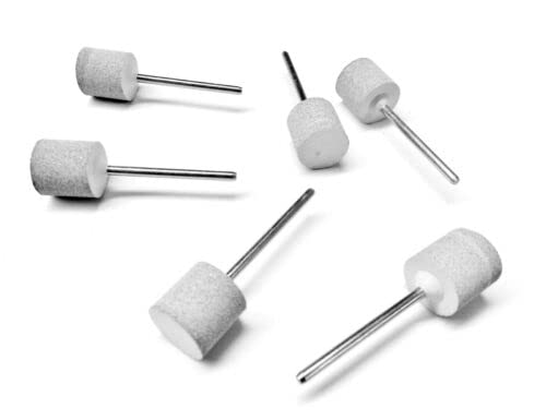 Silicone White Cylinder Polisher Coarse Mounted 12.5 x 14mm Made in Germany Pack of 10 by JTS