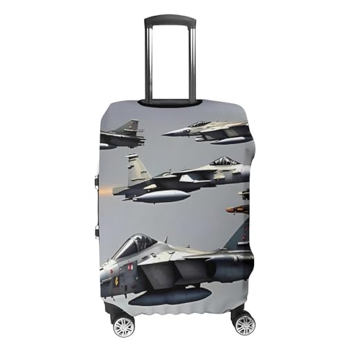 Carry on Luggage Cover Aircraft Fighter Jets Suitcase Covers for Luggages Tsa Approved Travel Luggage Sleeve Protector Elastic Suitcase Protector Anti-Scratch Washable Fits 19-30 Inch Case -M4