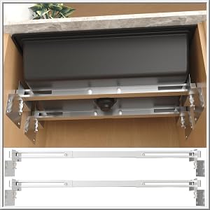 Roadtime 2 soportes de fregadero de cocina empotrados, kit de instalación ajustable de acero inoxidable para soportes de fregadero de montaje inferior resistentes, comparte eficazmente el peso de los