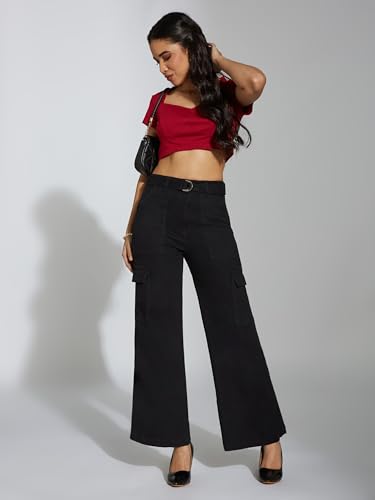Image of Miss Chase Women's Skinny High Rise Cropped Stretchable Denim Jeans