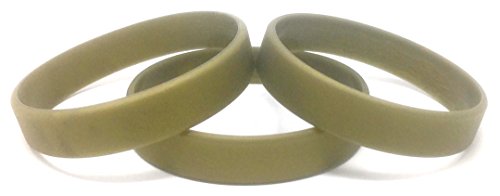 Image of TheAwristocrat 1 Dozen (12) Multi-Pack Blank Rubber Wristbands Silicone Bracelets - Select from a Variety of Colors