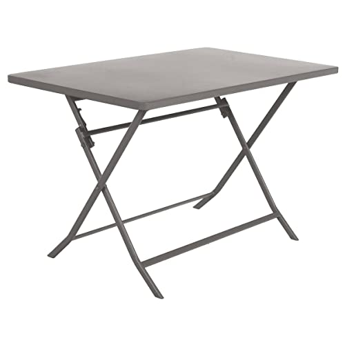 Hespéride - Table de Jardin Pliante Rectangle Greensboro 4 Places Tonka - Acier Antirouille Renforcé - Mobilier pour Jardin, Balcon, Terrasse