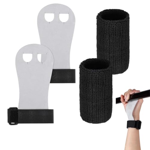 OUDQFCJ 1 Paire Maniques Gymnastique pour Fille, Gants de Barre, Ensemble de Bandes de Poignet Sport, Protège-Paumes Gymnastique, Gants d’Entraînement, Bandages,...