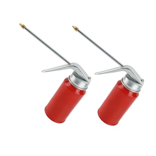 Cosiki Lata de Engrasador para Pistola Rociadora, Bomba Manual de Acero Laminado en Frío Duradera, Lata de Aceite de 200ml para Lubricación de Bicicletas, Motocicletas y Automóviles