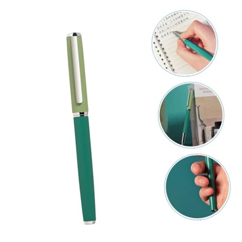 Pluma de caligrafía EF verde: pack de 2 piezas de material escolar para caligrafía limpia 2