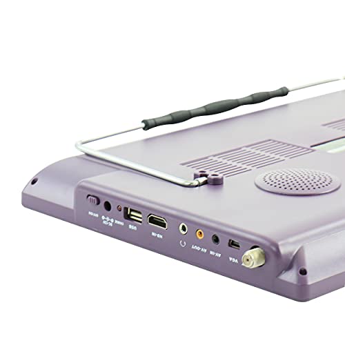 Image of beFree Sound Portable Rechargeable 14 Inch LED TV with HDMI, SD /MMC, USB, VGA, AV in /Out and Built-in Digital Tuner in Purple