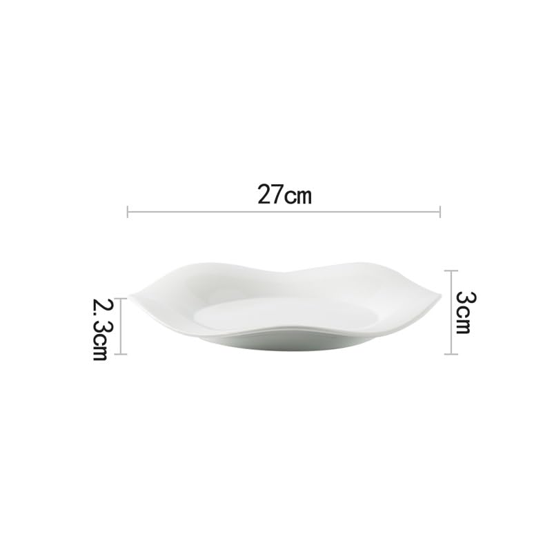 Talerze obiadowe 21,5 cm biały prosty talerz zastawa stołowa codzienne danie śniadanie kuchnia molekularna deser ciasto pieczenie sałatki talerze (28 cm)