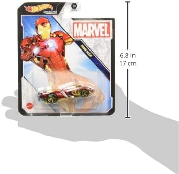 Hot Wheels Character Cars Iron Man a Escala 1:32 miniatura 3