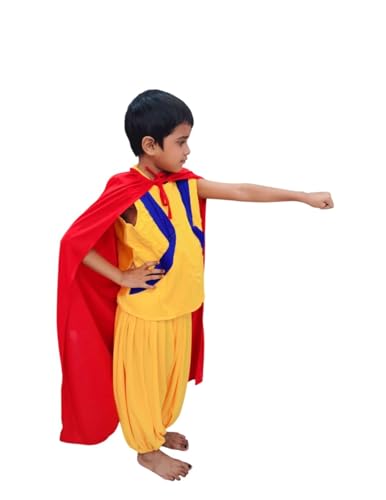 Image of BookMyCostume Balveer Indian Cartoon Kids Fancy Dress Costume