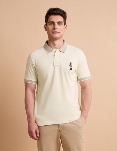 Image of U.S. Polo ASSN. Solid Slim Fit Polo T Shirts for Men - 100% Cotton, Half Sleeves Mens Tshirt