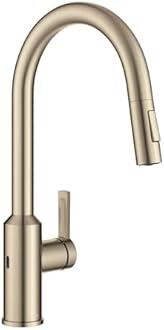KRAUS Oletto Touchless Sensor Pull-Down Single Handle Kitchen Faucet in Spot-Free Antique Champagne Bronze, KSF-2830SFACB