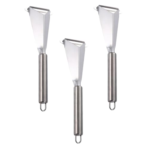 HOLIDYOYO 3pcs Stainless Steel Food Vegetable Carving Cutters Easy Clean Maintain Kitchen Fruit Carving Knives Fruit Device