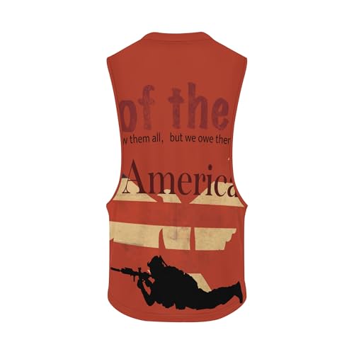 Image of Zhyaj Summer Tanks Top for Men Flag Graphic Print Sleeveless Shirts Casual Working Out Vest T-Shirts Loose-Fit Men's Tank
