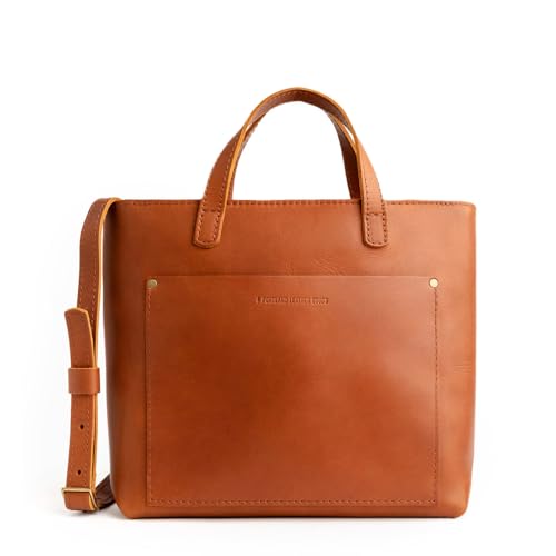Bolso mediano crossbody tote de cuero Portland miniatura 1