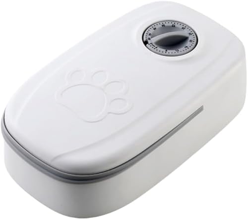 KryZaroペット自動給餌器|2 食分タイマー式|猫・犬用|コンパクト電池式