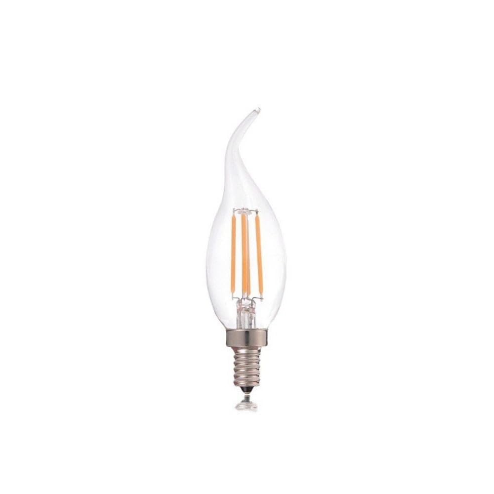 Fengyan Casa Lampadine, Confezione da 20, Lampadine a Candela con Filamento LED C35T AC220V E14 2W/4W/6W 2700K Sorgente Luminosa in Cristallo for Interni Domestico Lampada(6W Warm White)